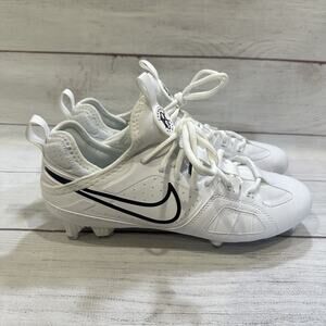 Nike‎ Huarache 9 Varsity Lacrosse LAX Cleats White Black FD0090-101 Mens 8.5